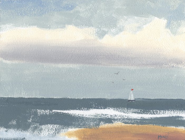 Acrylic Painting - Sailing - Phil Morin